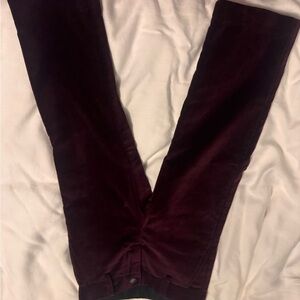 Janie and Jack Velvet Burgundy Kids Pants